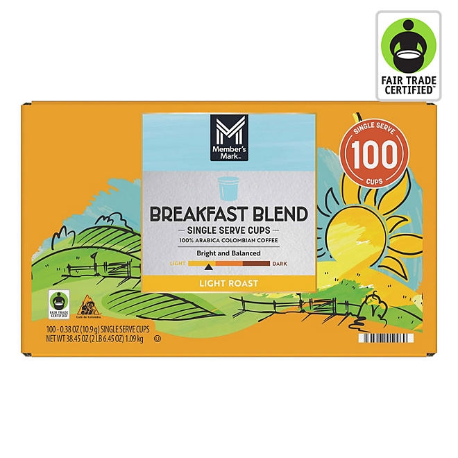 Member's Mark Breakfast Blend Light Roast Coffee Pods, 100 ct. - Image 2