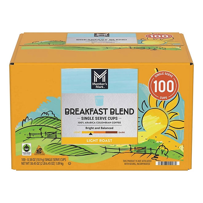 Member's Mark Breakfast Blend Light Roast Coffee Pods, 100 ct. - Image 5