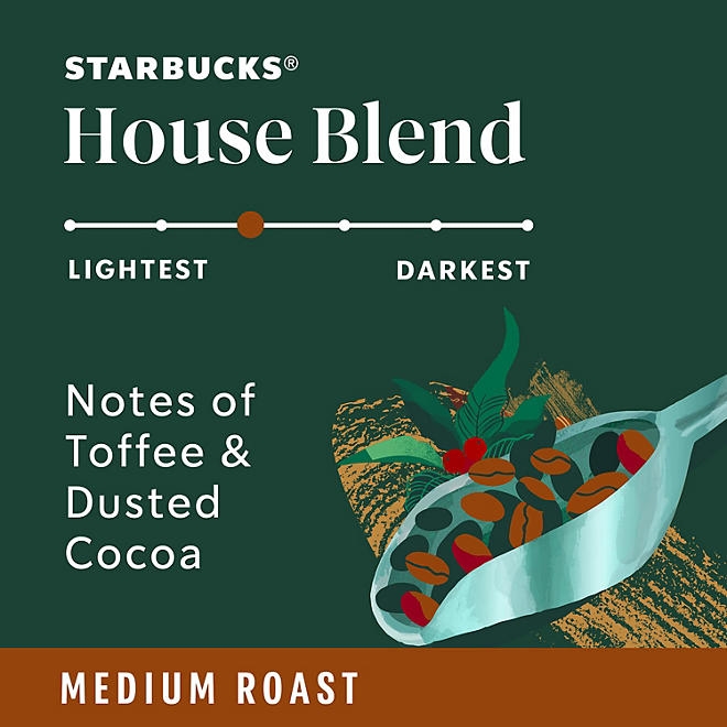 Starbucks House Blend Medium Roast Whole Bean Coffee, 40 oz. - Image 4