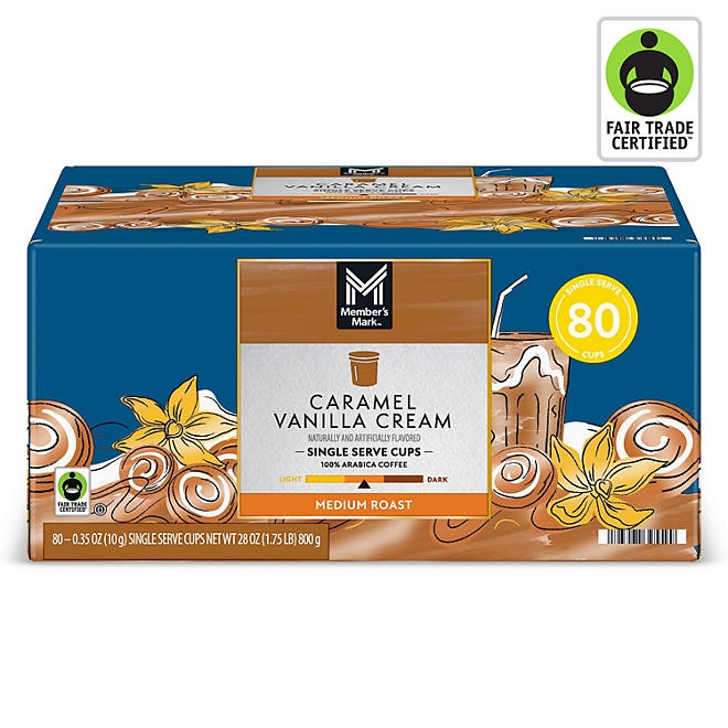 Member's Mark Medium Roast Coffee Pods, Caramel Vanilla Cream, 80 ct. - Image 2