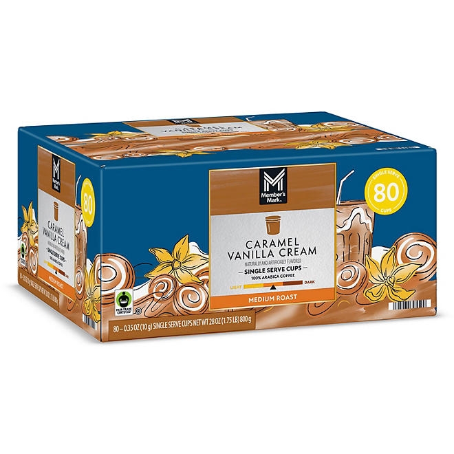 Member's Mark Medium Roast Coffee Pods, Caramel Vanilla Cream, 80 ct. - Image 5