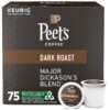 Peet's Coffee Dark Roast K-cup Pods, Major Dickason's Blend, 75 ct .