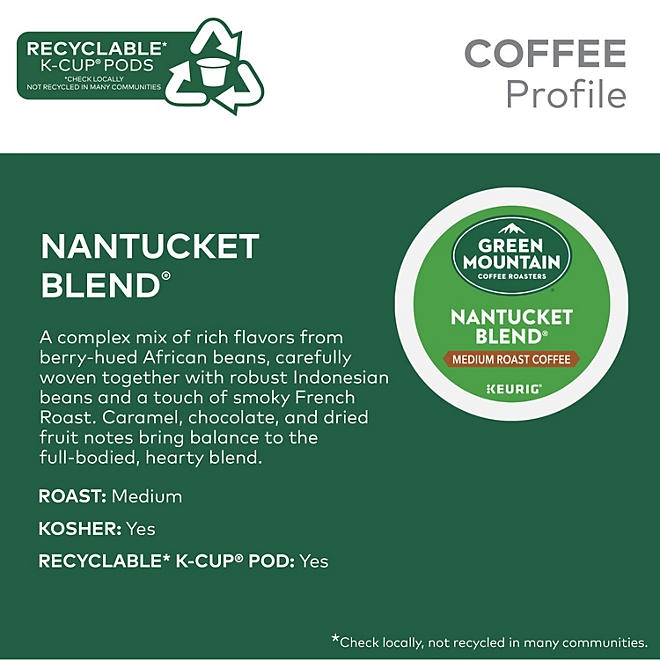 Green Mountain Coffee Roasters Medium Roast K-Cup, Nantucket Blend, 80 ct. - Image 4
