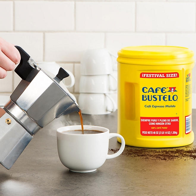 Café Bustelo Festival Size Dark Roast Ground Coffee, Espresso 46 oz. - Image 4