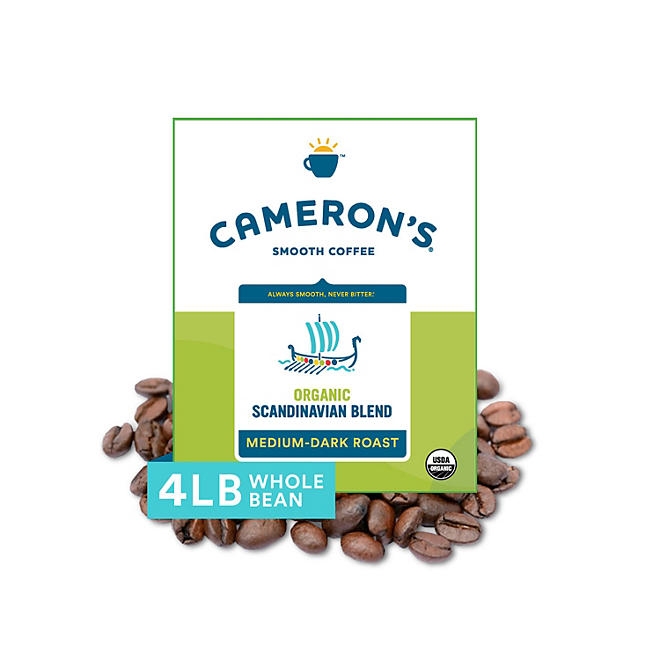 Cameron's Organic Whole Bean Coffee, Scandinavian Blend 64 oz. - Image 2