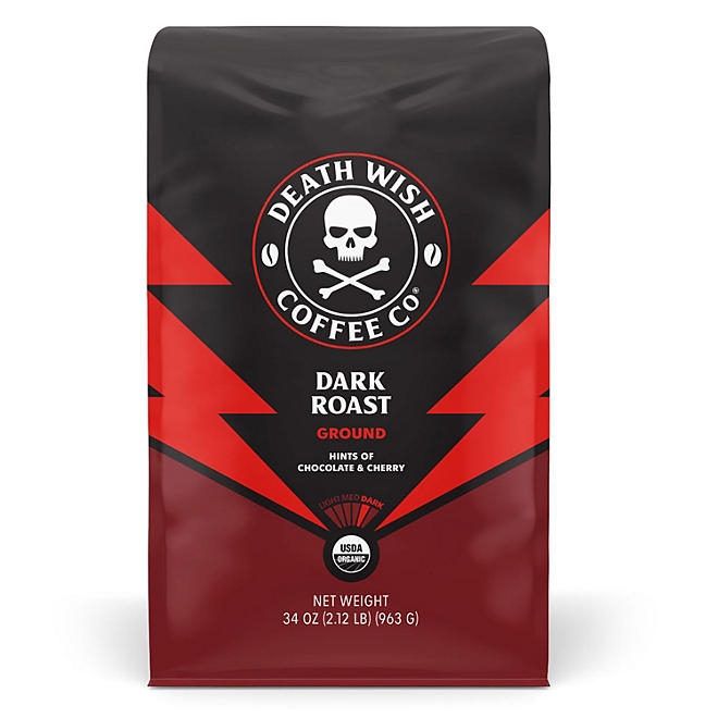 Death Wish Organic Dark Roast Ground Coffee, 34 oz. - Image 2