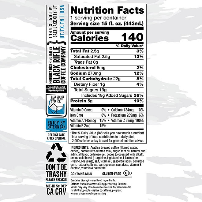 Black Rifle Coffee Company Espresso Vanilla 300, 15 fl. oz., 12 pk. - Image 3