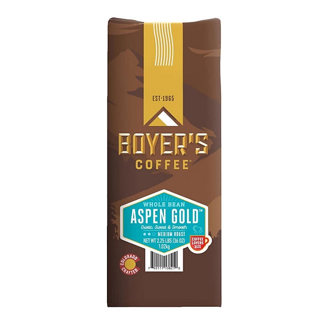 Boyer's Coffee Aspen Gold Medium Roast Whole Bean, 36 oz. - Image 2
