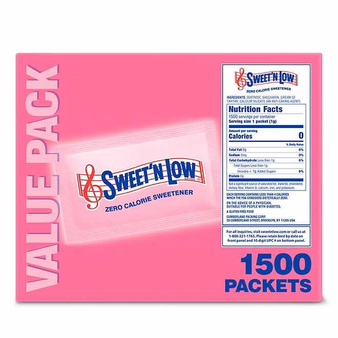 Sweet'N Low Zero-Calorie Sweetener Packets, 1,500 ct. - Image 4