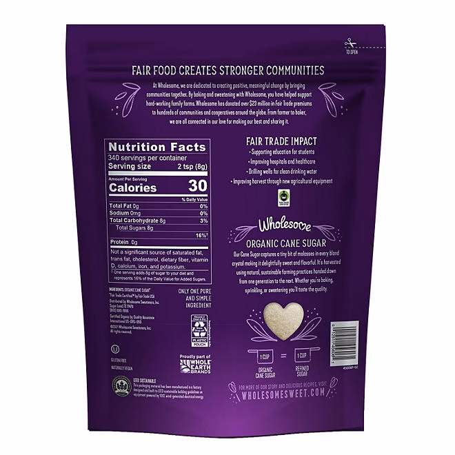 Wholesome Organic Cane Sugar, 6 lbs. - Image 3