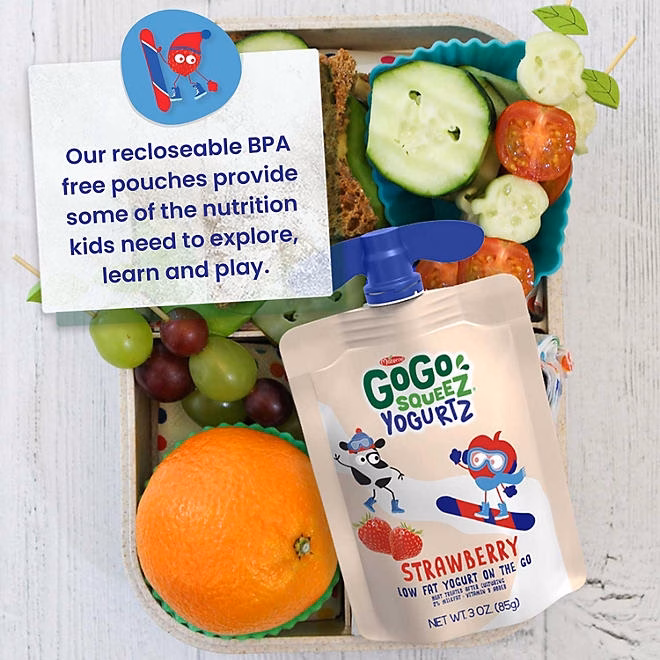 GoGo Squeez Yogurtz Strawberry and Strawberry Banana, 3 oz., 20 ct. - Image 6