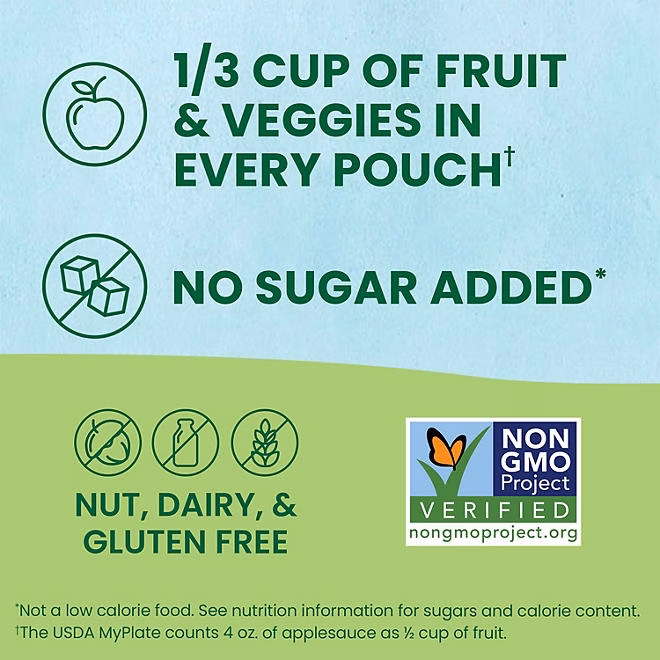 GoGo SqueeZ Fruit & VeggieZ Applesauce Pouches, 3.2 oz., 24 ct. - Image 5