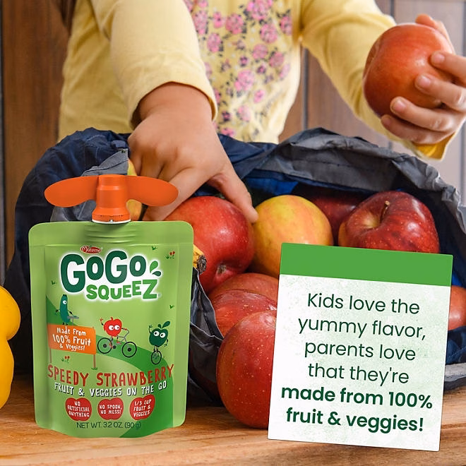 GoGo SqueeZ Fruit & VeggieZ Applesauce Pouches, 3.2 oz., 24 ct. - Image 6