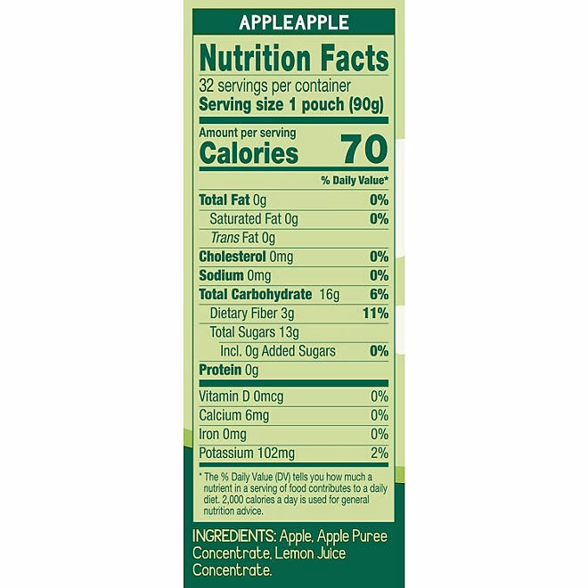 GoGo SqueeZ Applesauce Pouches, Apple Apple, 3.2 oz., 32 ct. - Image 3