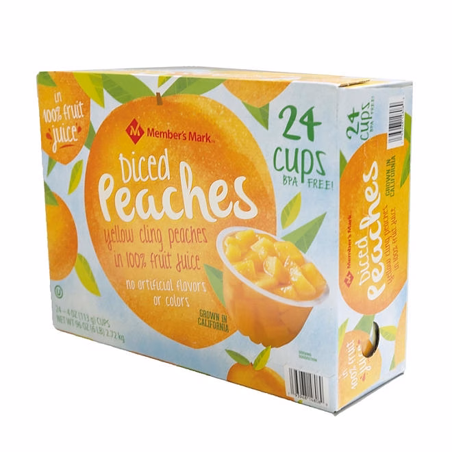 Member's Mark Diced Peach Cups, 4 oz., 24 ct. - Image 3