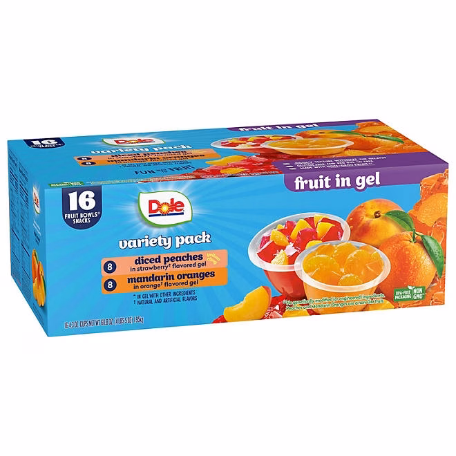 Dole Fruit Bowls in Gel Variety Pack 4.3 oz., 16 pk. - Image 3