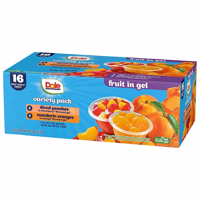 Dole Fruit Bowls in Gel Variety Pack 4.3 oz., 16 pk. - Image 4