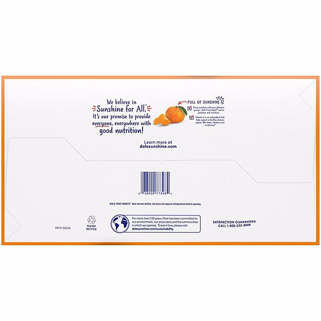 Dole Mandarin Oranges in 100% Fruit Juice, 4 oz., 16 pk. - Image 6