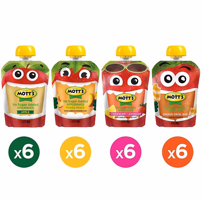 Mott's Vacation Vibes Applesauce, Variety Pack, 3.2 oz., 24 pk. - Image 5