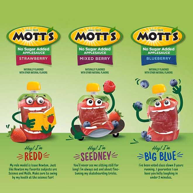 Mott's Very Berry Applesauce Variety Pack, 3.2 oz., 24 pk. - Image 6