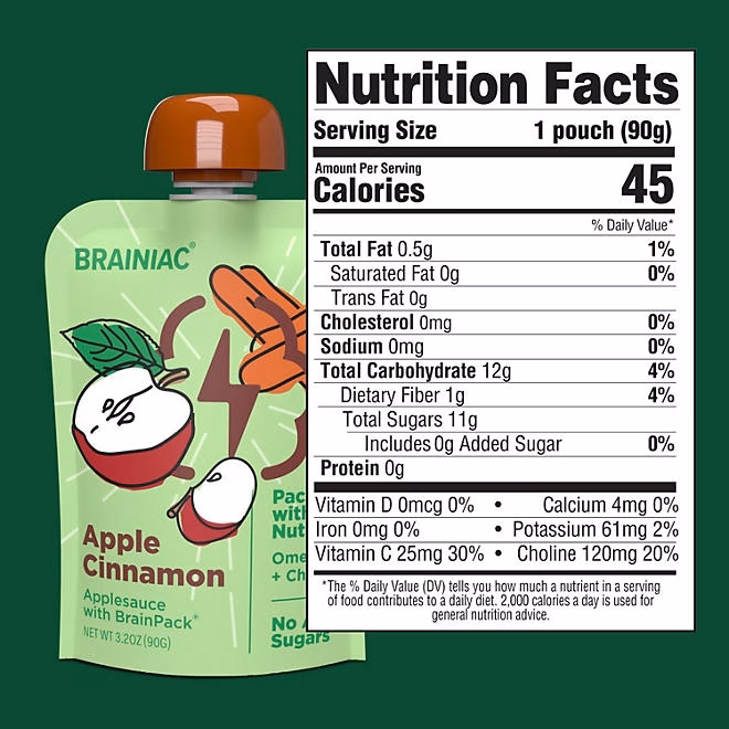 Brainiac Cinnamon Applesauce, 3.2 oz., 24 pk. - Image 3