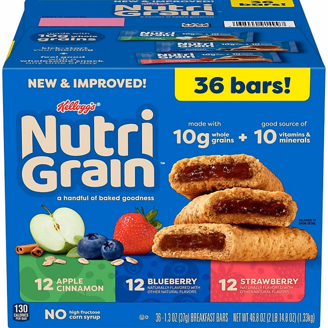 Nutri-Grain Bars Variety Pack, 1.3 oz., 36 pk. - Image 2
