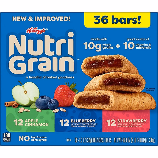 Nutri-Grain Bars Variety Pack, 1.3 oz., 36 pk. - Image 7
