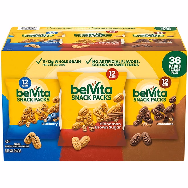 belVita Bites Breakfast Biscuits, Variety Pack, 1 oz., 36 pk. - Image 2