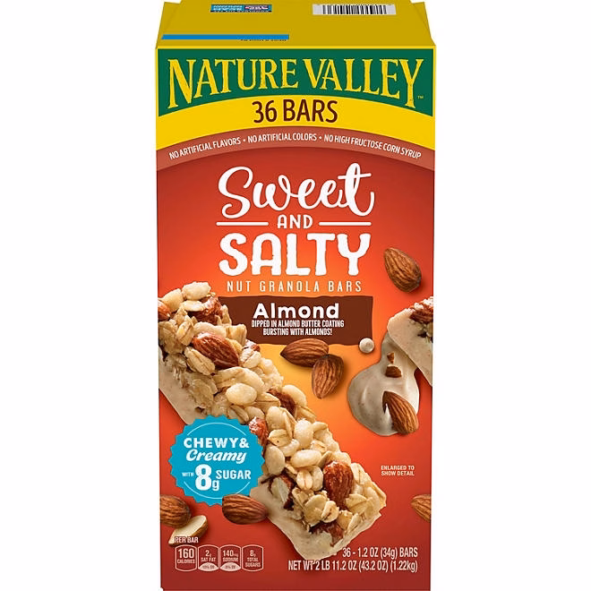 Nature Valley Sweet and Salty Nut Almond Granola Bars, 36 ct. - Image 2