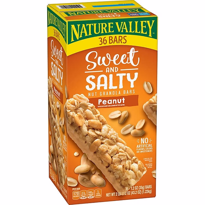 Nature Valley Sweet & Salty Nut Peanut Granola Bars, 36 ct. - Image 2