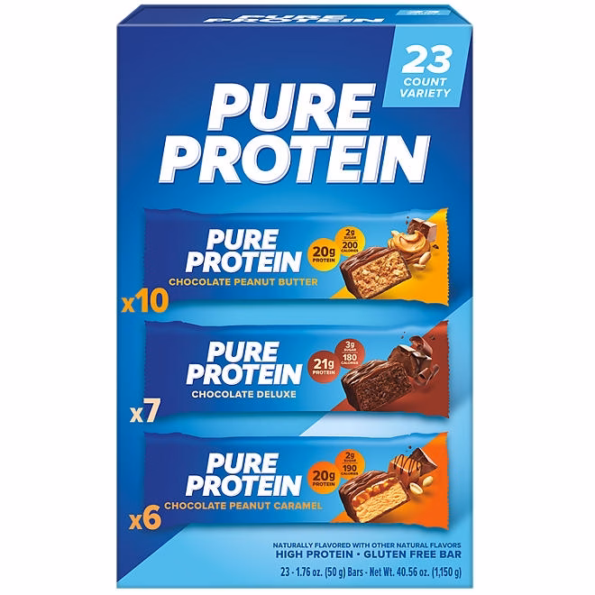 Pure Protein Bars Gluten Free, Chocolate Variety Pack 23 ct. - Image 2