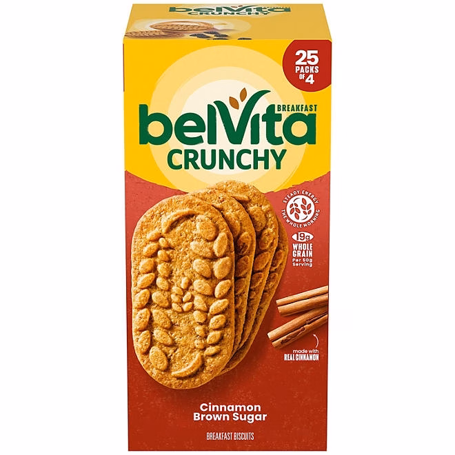 belVita Cinnamon Brown Sugar Breakfast Biscuits, 25 pk., 4 biscuits per pack - Image 2