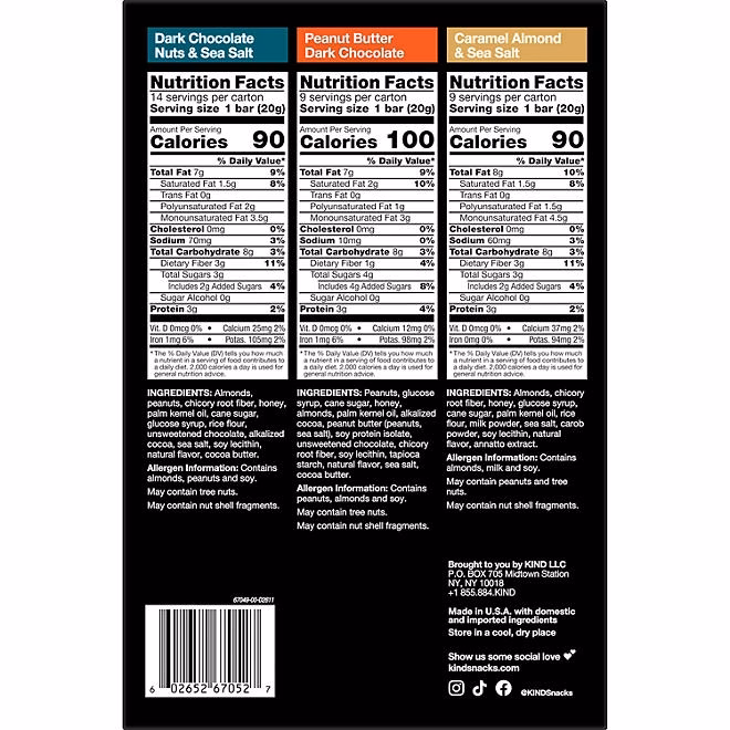 KIND Snacks Mini Nut Bar, Variety Pack, 32 ct. - Image 3