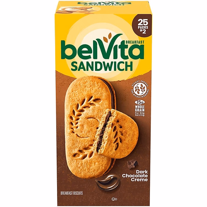 belVita Dark Chocolate Creme Breakfast Biscuits 25 pk. - Image 2