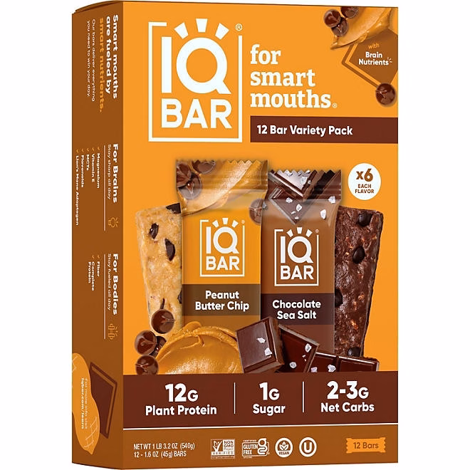 IQBAR Plant Protein Bar Variety Pack, 12 pk. - Image 2