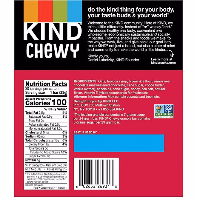 KIND Kids Chewy Chocolate Chip Granola Bars 30 ct. - Image 5