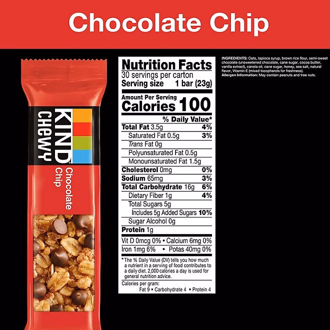 KIND Kids Chewy Chocolate Chip Granola Bars 30 ct. - Image 7