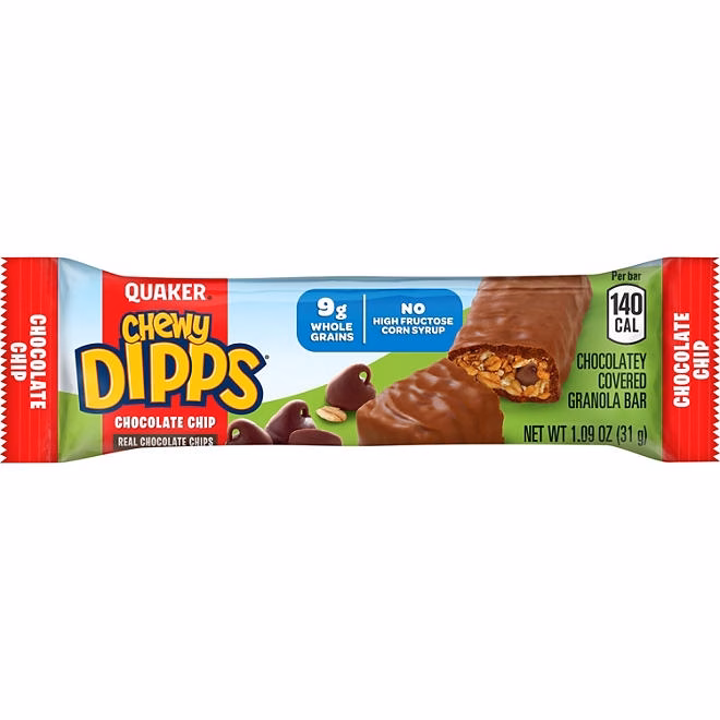 Quaker Chewy Dipps Granola Bars, Chocolate Chip, 34 pk. - Image 5