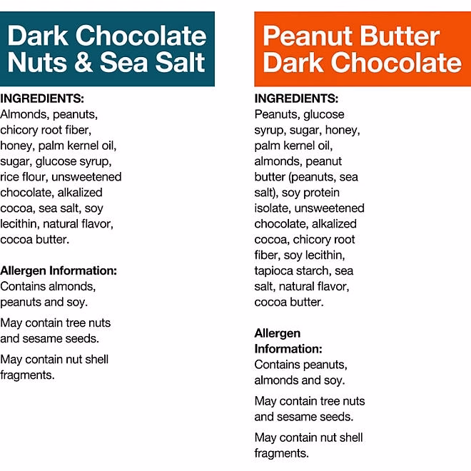 KIND Snack Bars Variety Pack, Dark Chocolate Nuts & Sea Salt and Peanut Butter Dark Chocolate, 18 ct. - Image 4