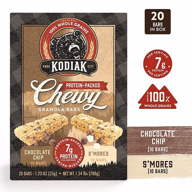 Kodiak Chewy Granola Bars, Variety Pack, 20 ct. - Image 3