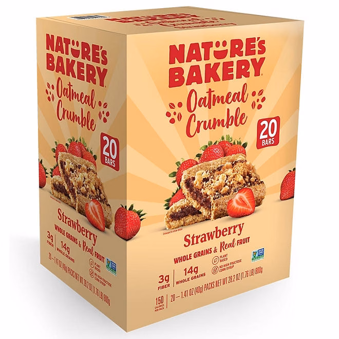 Nature's Bakery Oatmeal Crumble Strawberry, 2 oz., 20 ct. - Image 2