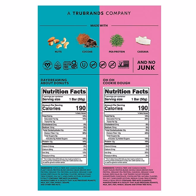 TRUBAR Plant Based Protein Bar, Variety Pack, 14 ct. - Image 3