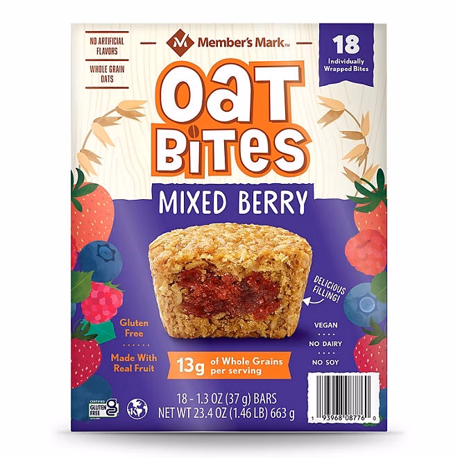 Member's Mark Mixed Berry Oat Bites, 18 pk. - Image 2