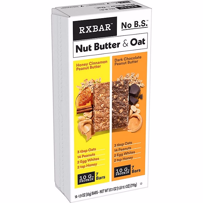 RXBAR Nut Butter & Oat Bar Variety Pack, 1.9 oz. 14 ct. - Image 2