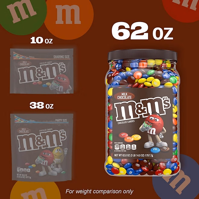 M&M'S Milk Chocolate Candy, 62 oz. - Image 5