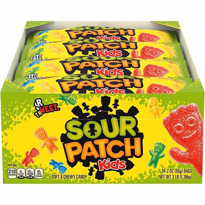 SOUR PATCH KIDS Soft & Chewy Candy, 2 oz., 24 pk. - Image 2