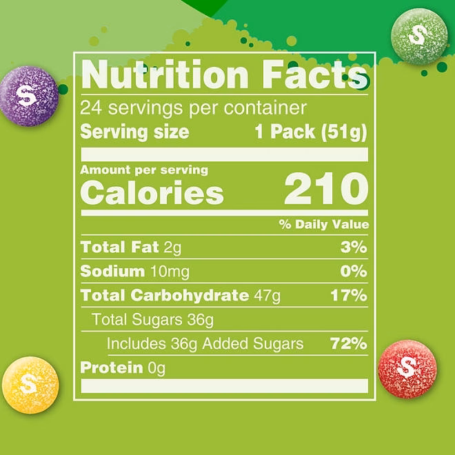 Skittles Sour Fruity Chewy Candy, Full Size, 1.8 oz., 24 pk. - Image 3