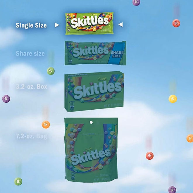 Skittles Sour Fruity Chewy Candy, Full Size, 1.8 oz., 24 pk. - Image 6