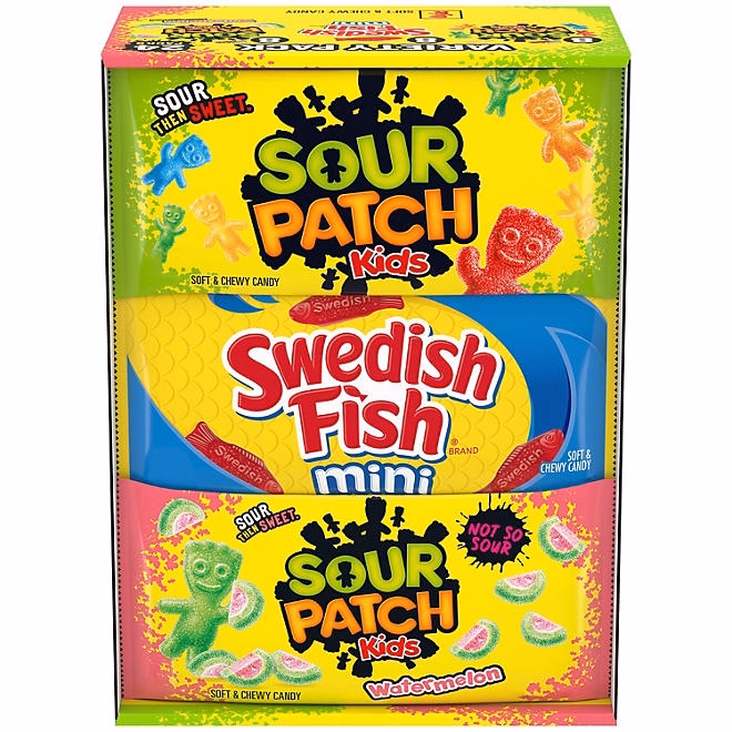 SOUR PATCH KIDS & SWEDISH FISH Variety Pack Candy, 2 oz., 24 pk. - Image 2