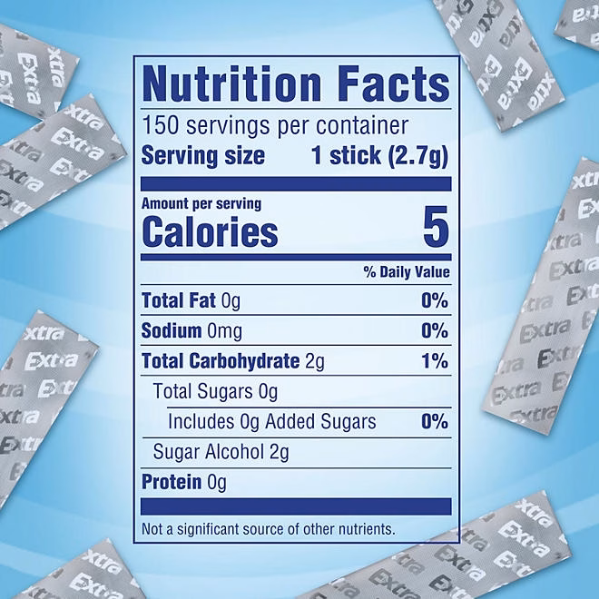 Extra Peppermint Sugar Free Chewing Gum, 15 pcs., 10 pk. - Image 3